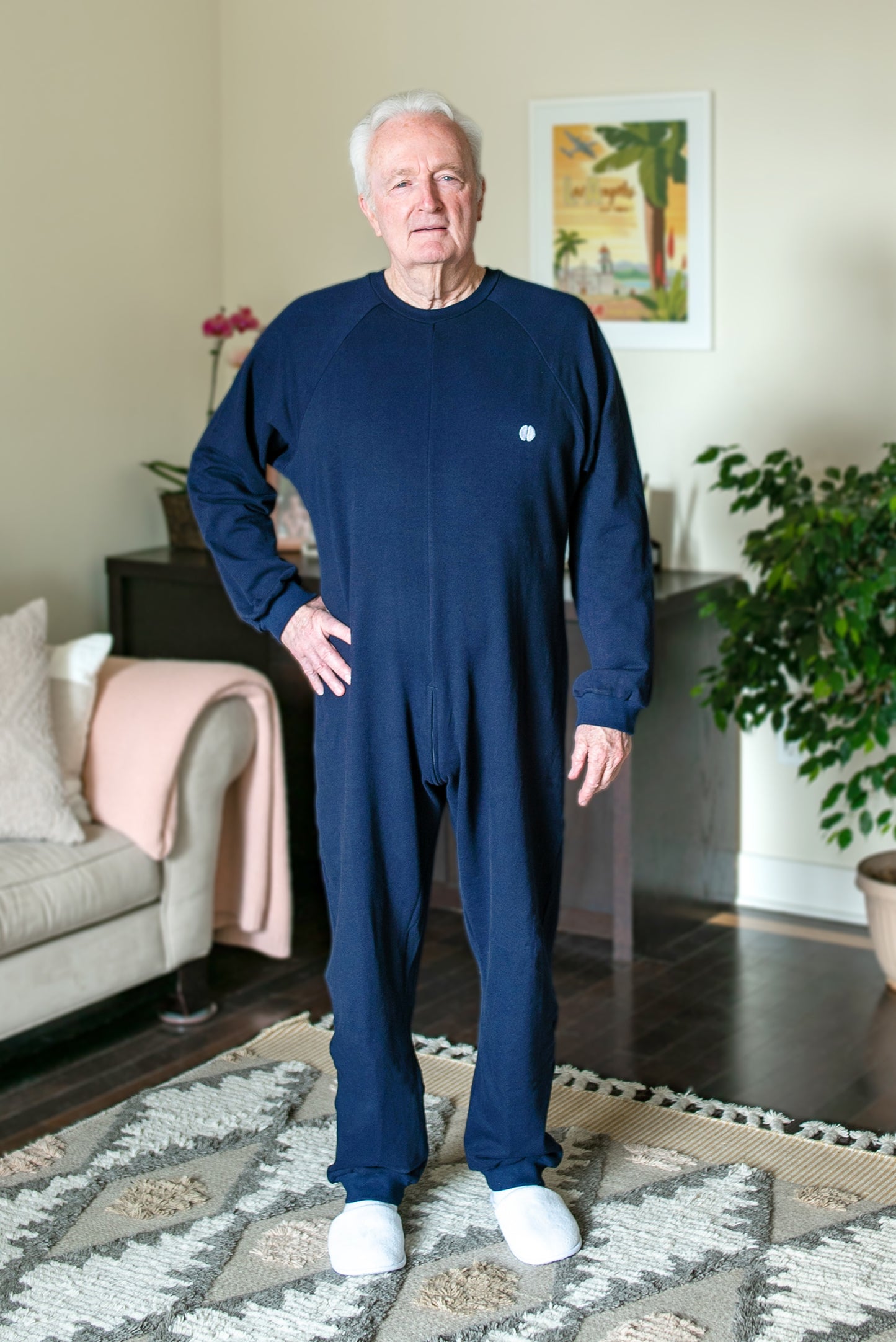 Premium Cotton Anti-Strip & Incontinence Onesie/Jumpsuit - Clothing for Alzheimer's & Dementia